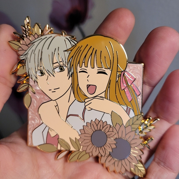 3" Fruits Basket Enamel Pin - Picture 1 of 3